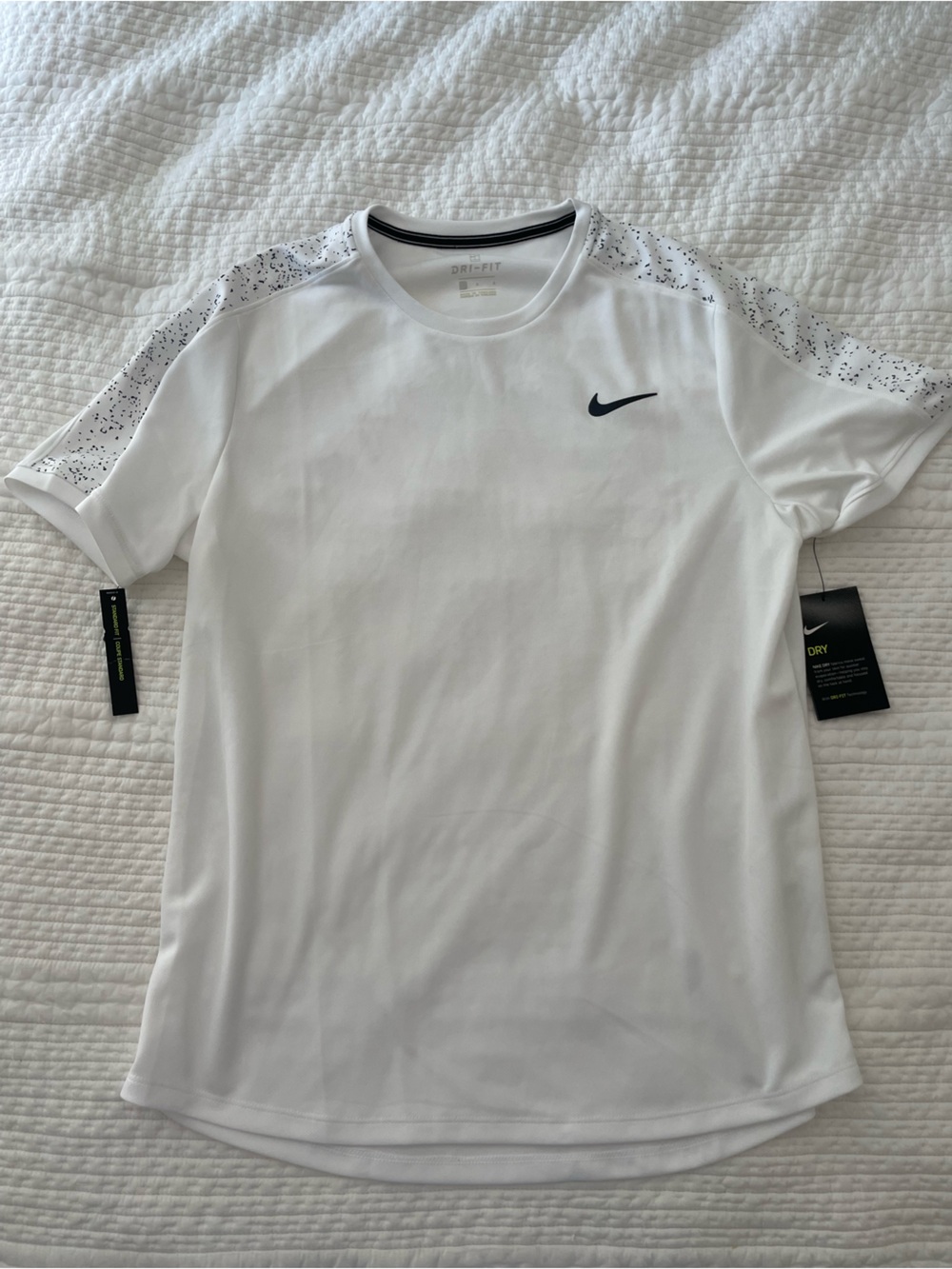 Nike White Dri-FIT Short Sleeve Athletic Top